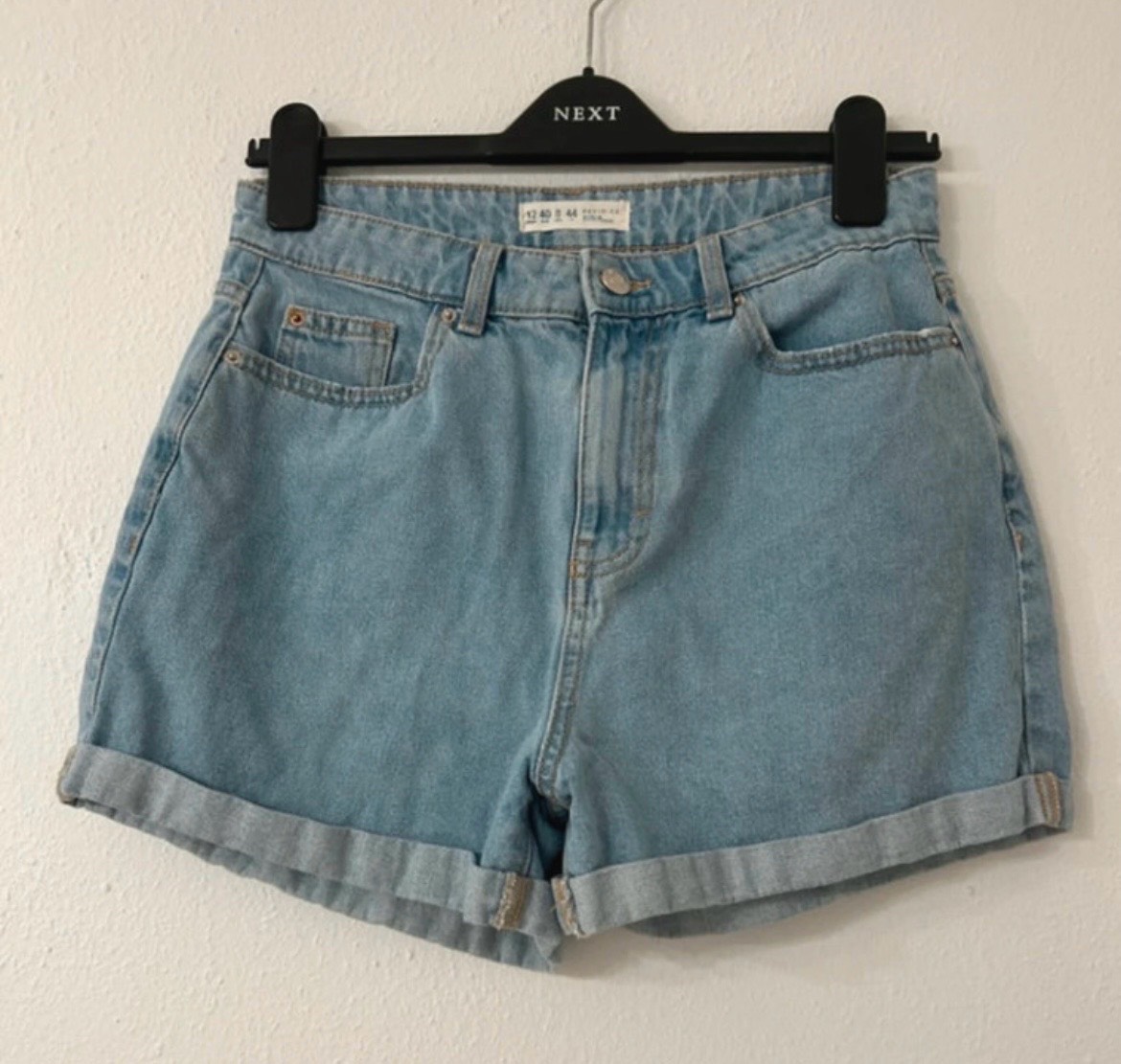 Light blue high waisted denim shorts size 8