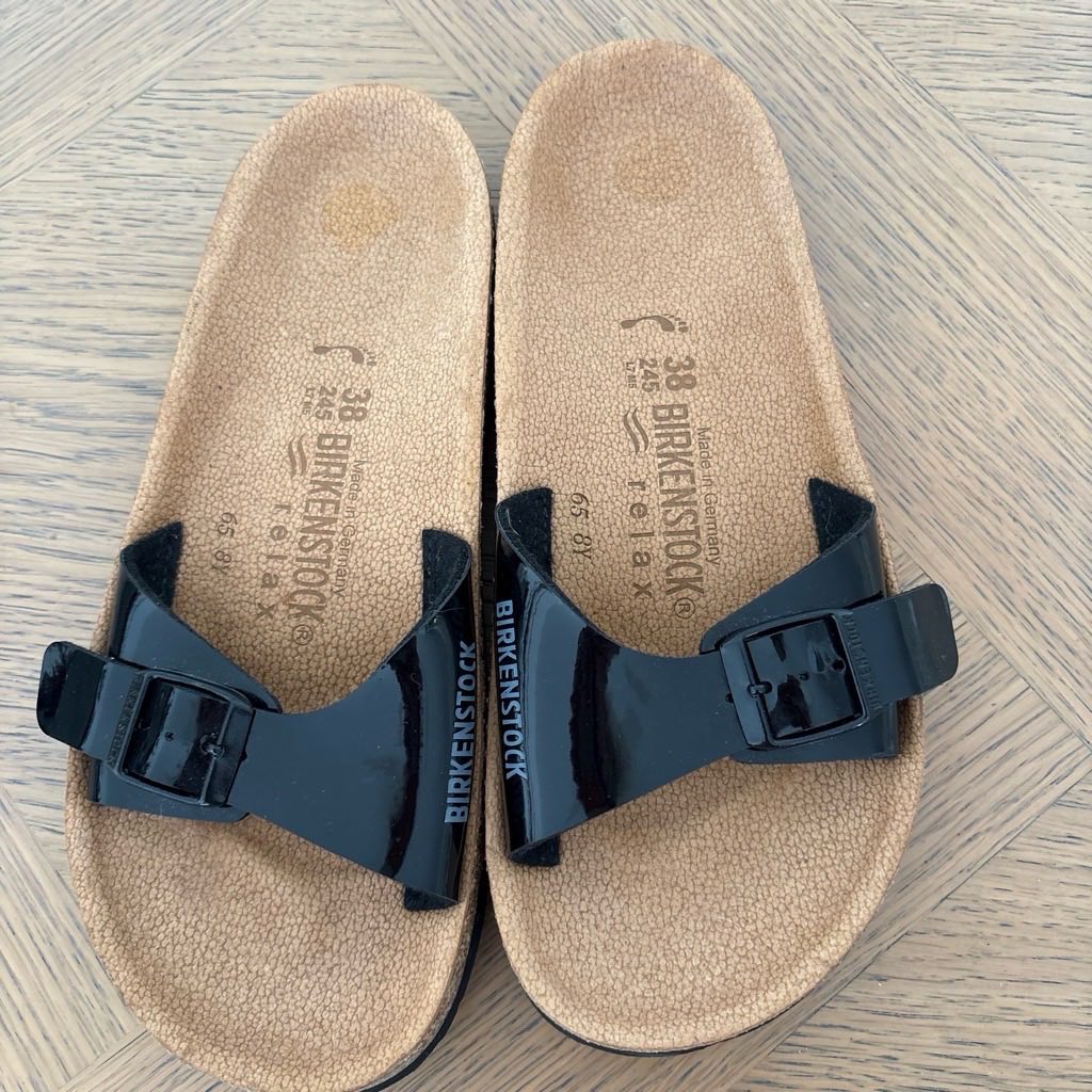 Birkenstock Madrid Sandals - Black Patent Leather - UK5 (EU 38)