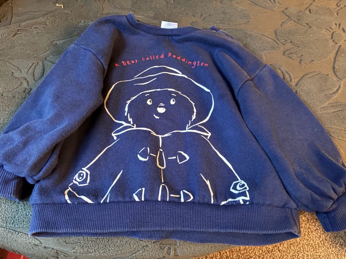 Paddington Bear Navy Blue Fleece Sweatshirt Jumper 9-12 Months (80cm)