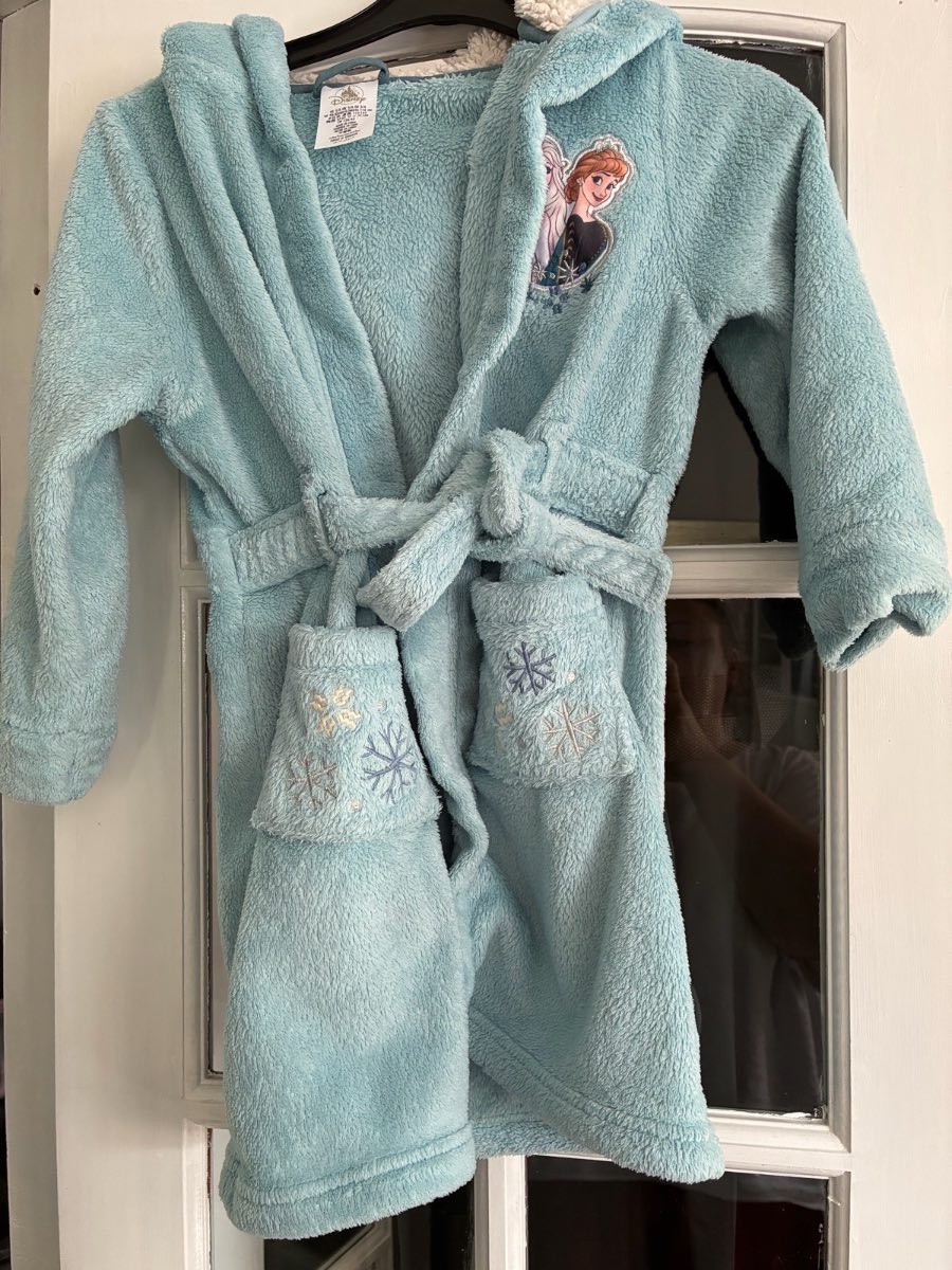 Official Disney Store Frozen Elsa & Anna Fleece Dressing Gown Age 5-6 Yrs (116cm)