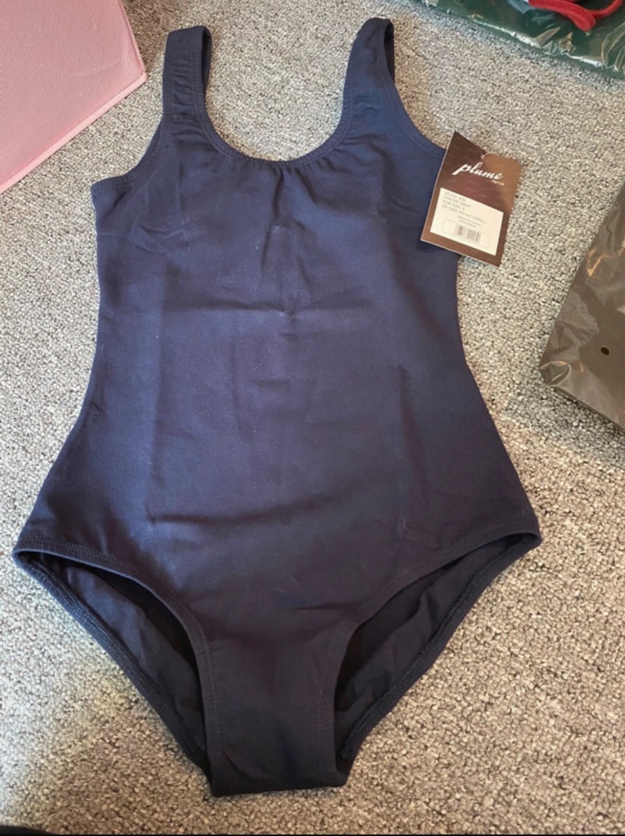 BNWT Plume Dance Navy Blue Tank Leotard Style P01 Adult Small Ballet Gymnastics