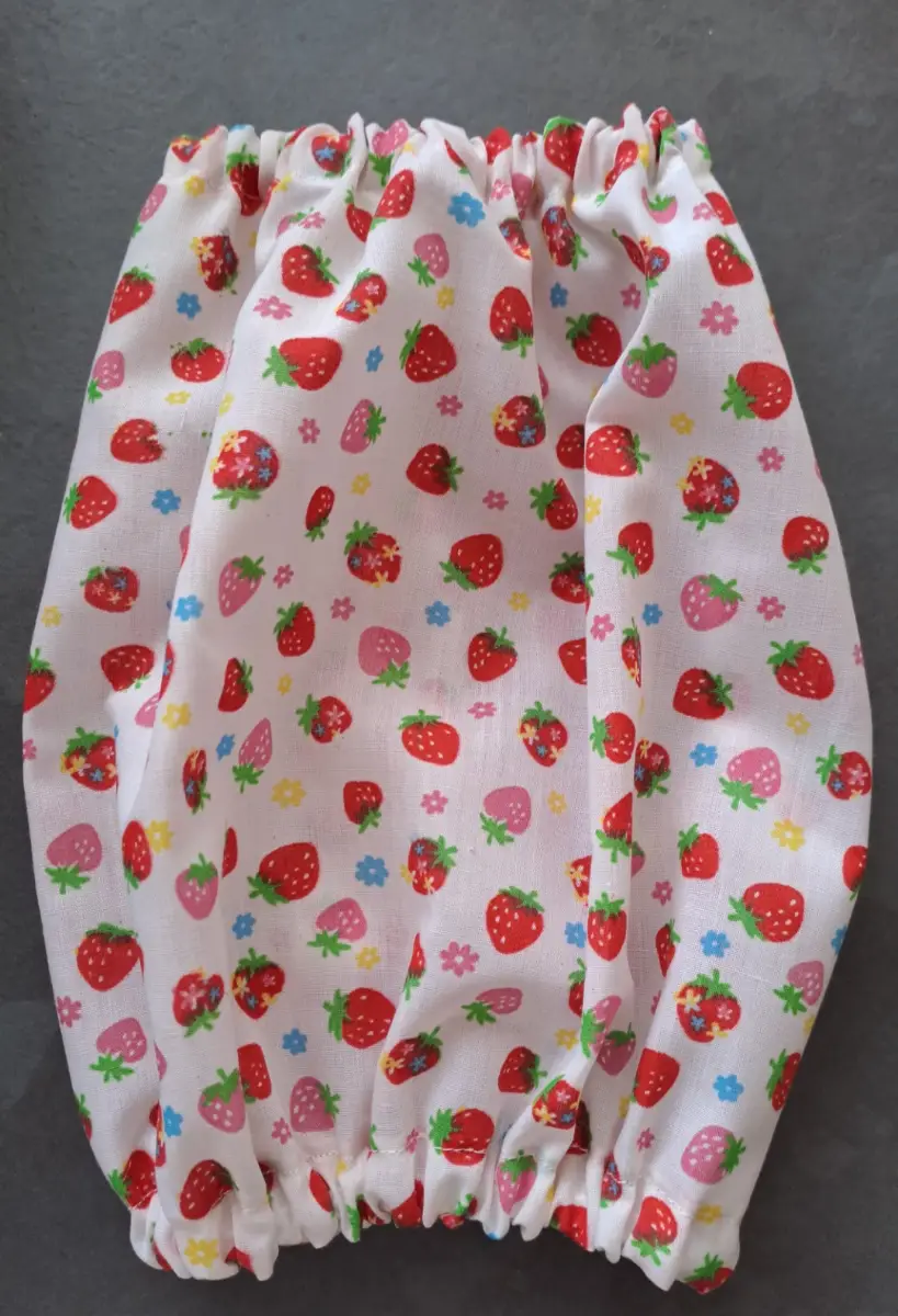 Dog snood medium size cocker spaniel ear protector strawberry