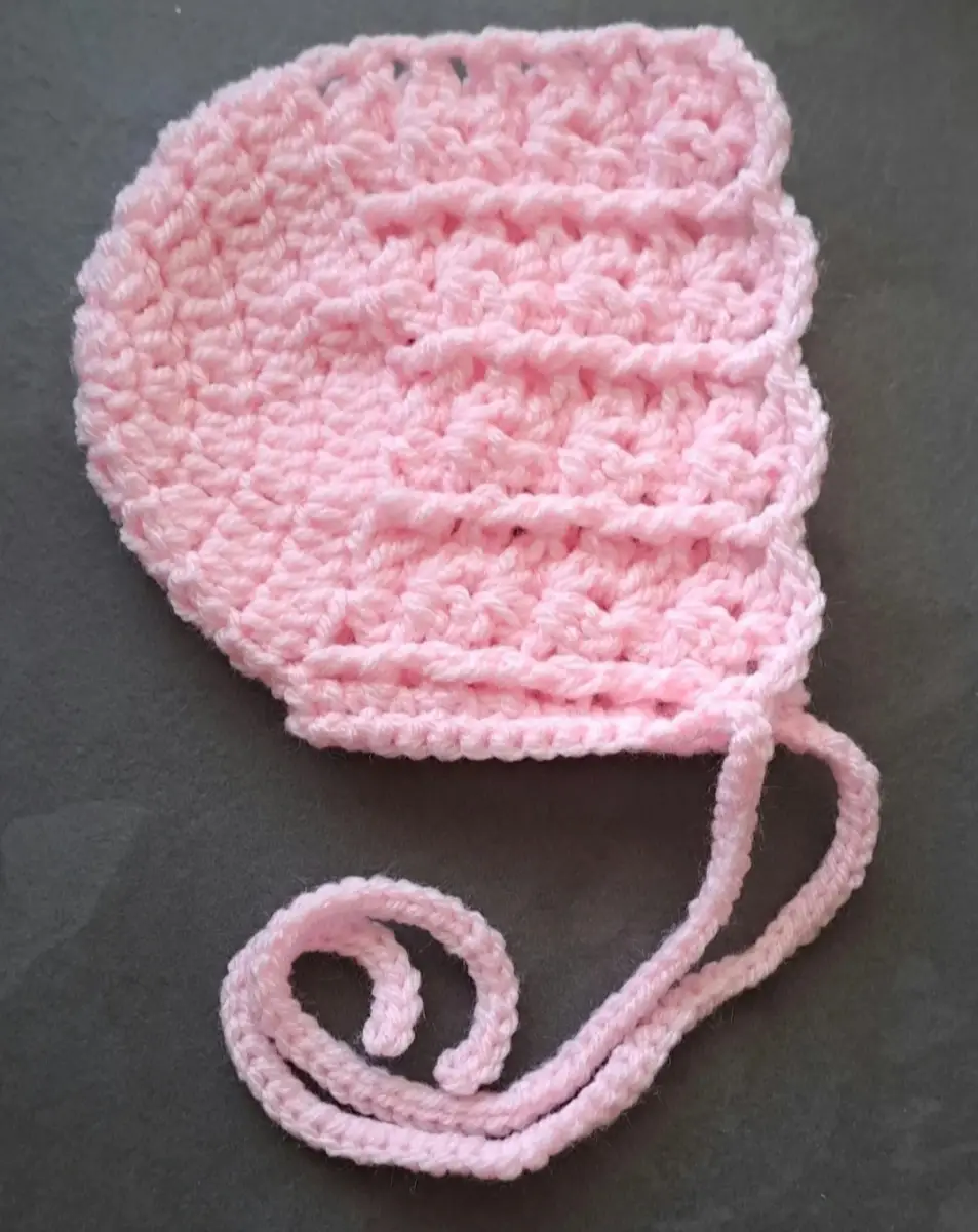 0-3 months baby crochet bonnet cap