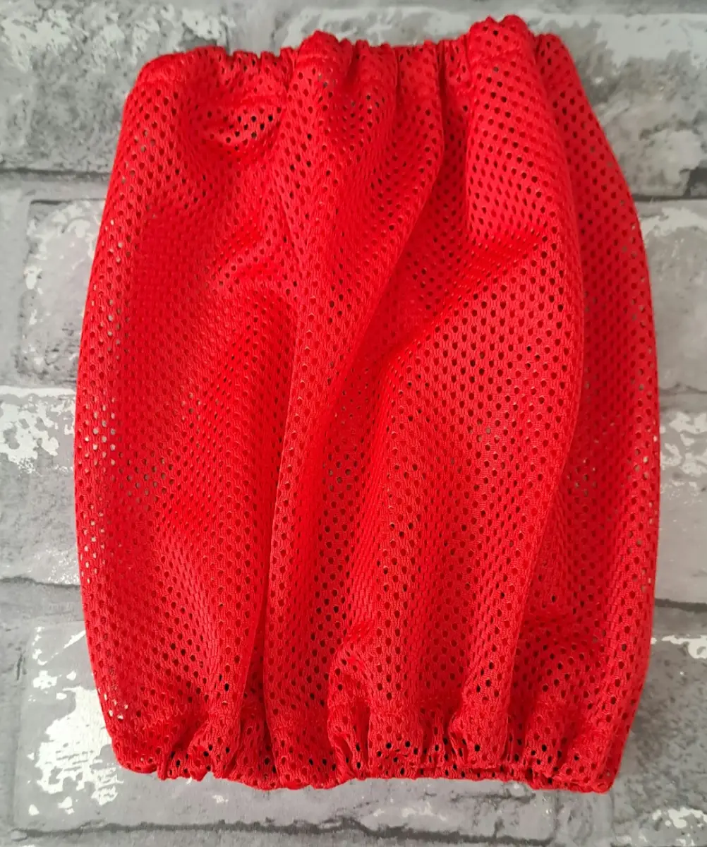 Dog snood medium size cocker spaniel ear protector red airtex lightweight summer