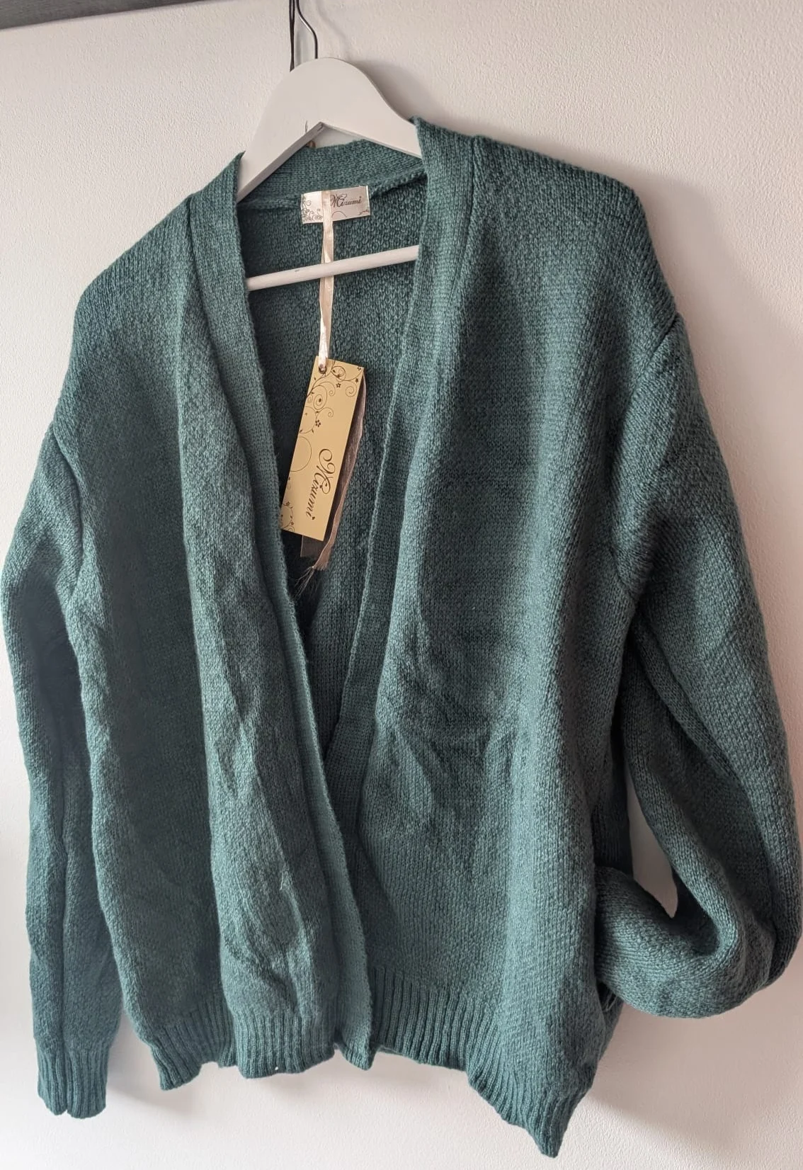 Made in UK knitted pockets cardigan one size up to 18