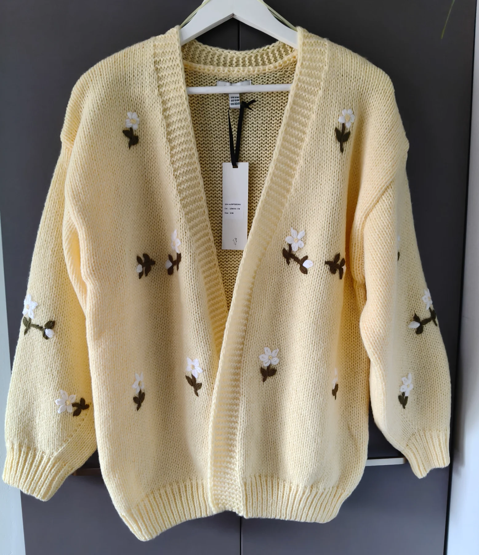 Wild Flower Knitted chunky cardigan SM 8-14