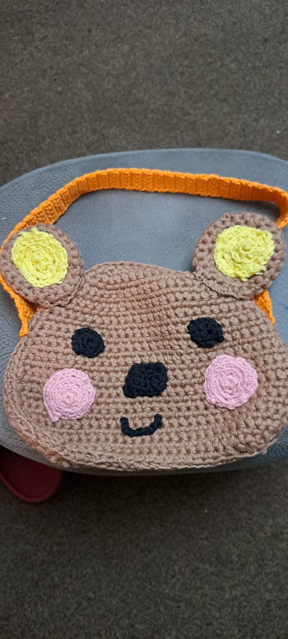 Crochet Teddy Bag - Fully Lined