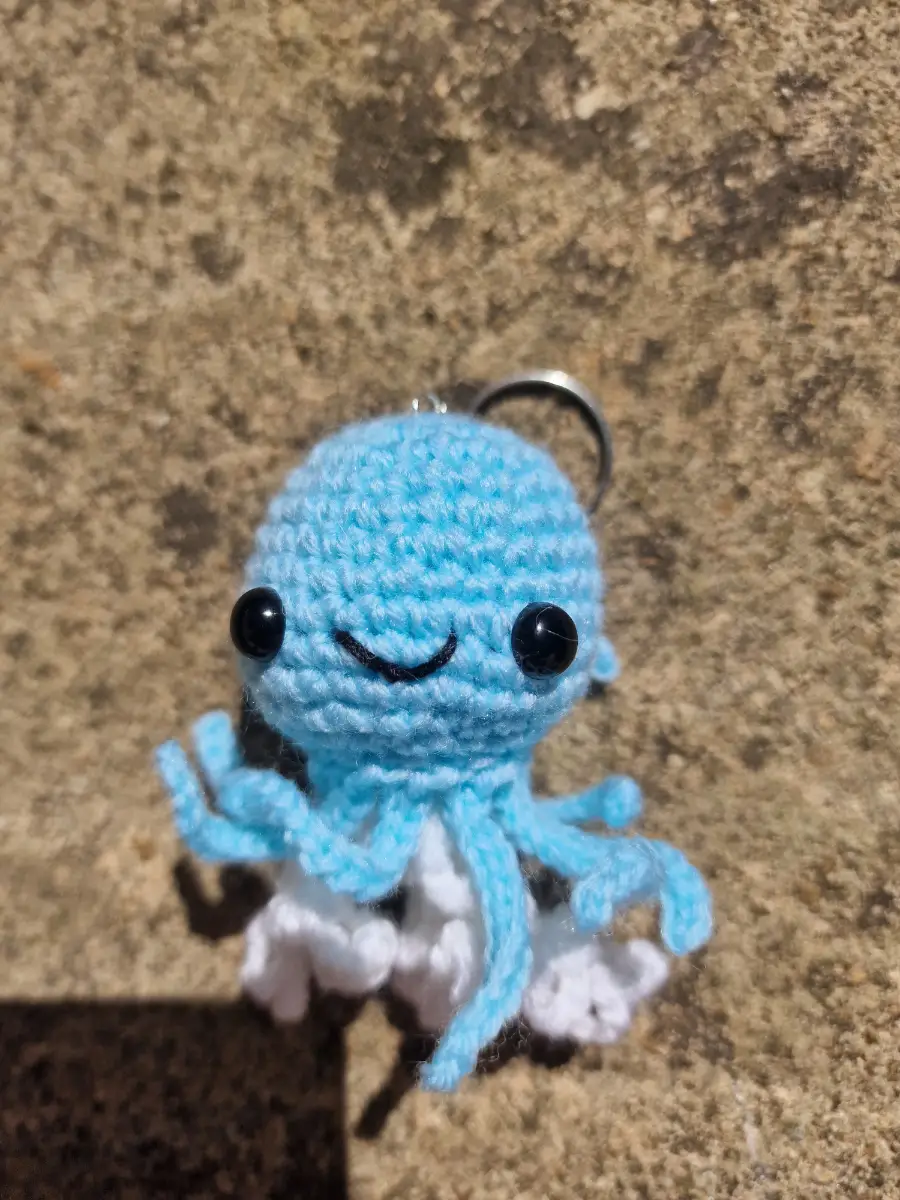 Handmade Crochet Jellyfiah Keyring
