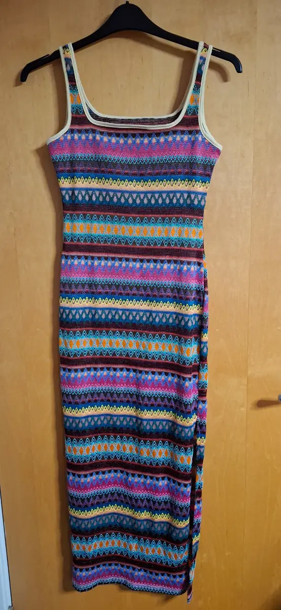 Women's Shein Crochet Style Rainbow Maxi Dress - Size Small