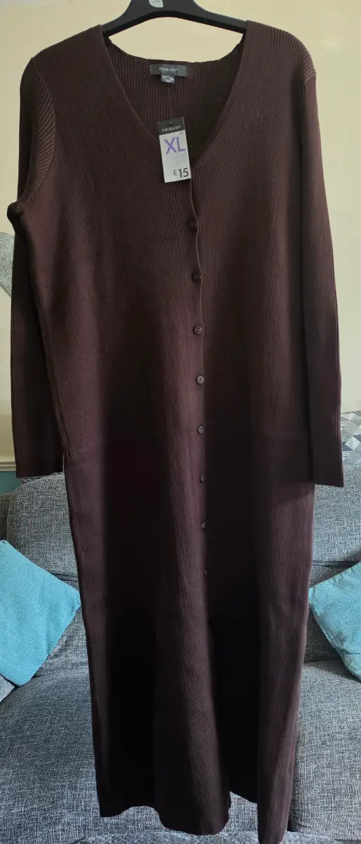 Long brown dress size xl 18-20
