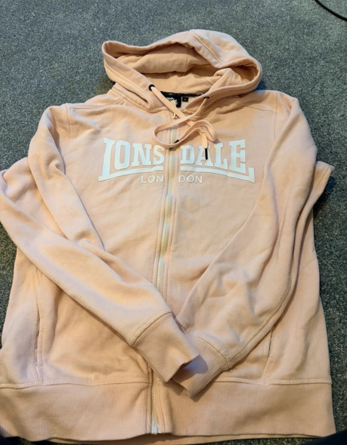 Lonsdale London Pink Zip Up Hoodie Size 12