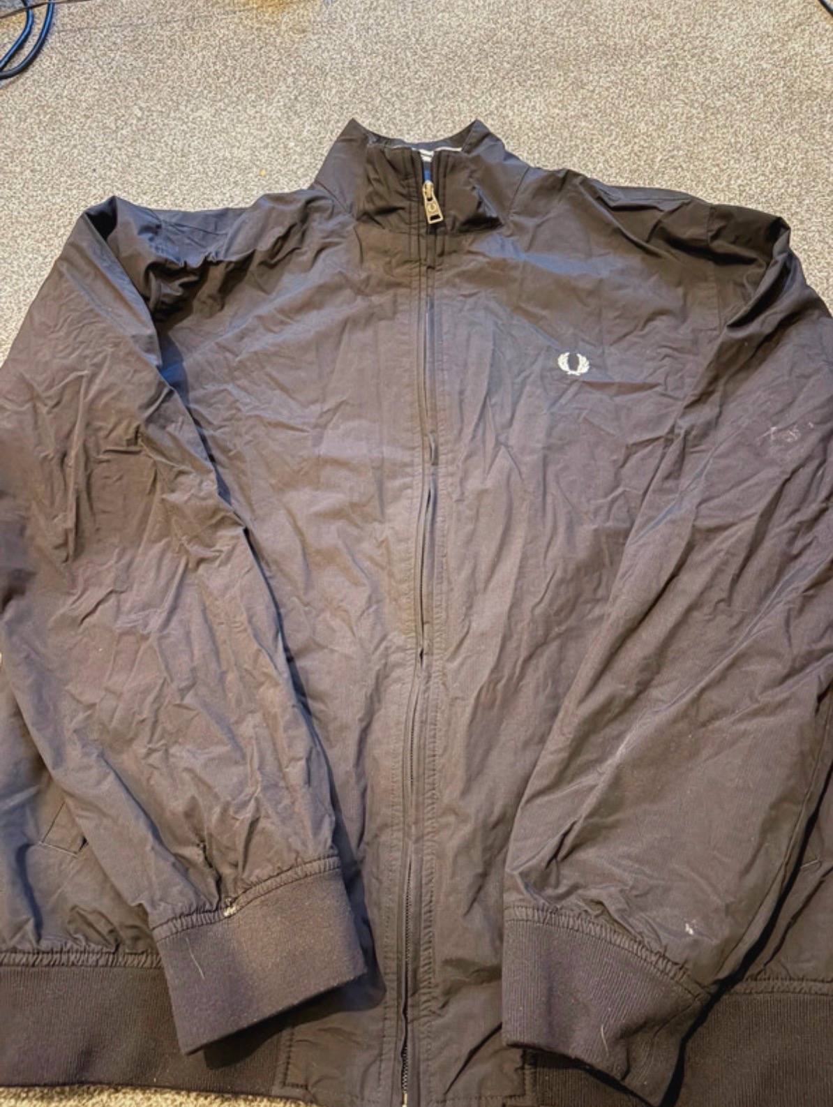 Fred Perry Black Lightweight Jacket Size M