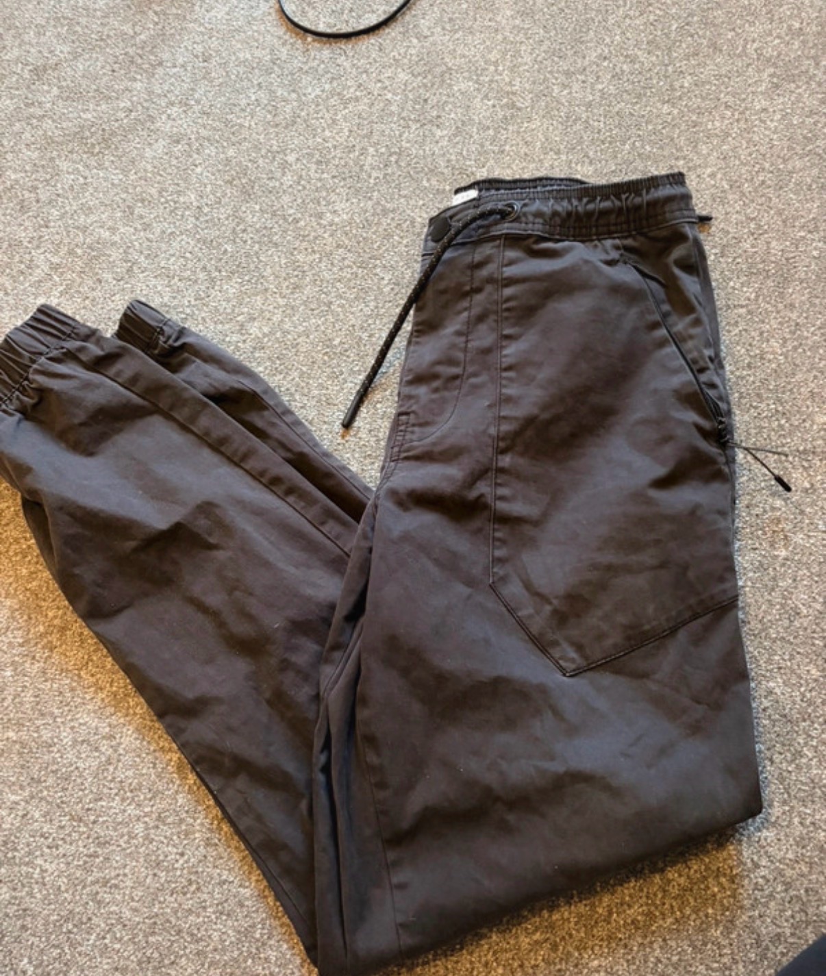 Denim Co Black Relaxed Fit Utility Cargo Trousers Size S