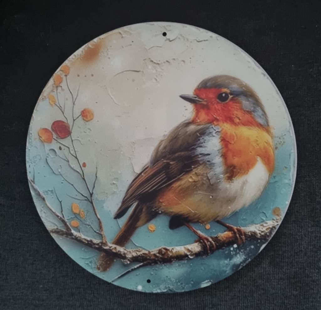 Robin Bird Metal Sign