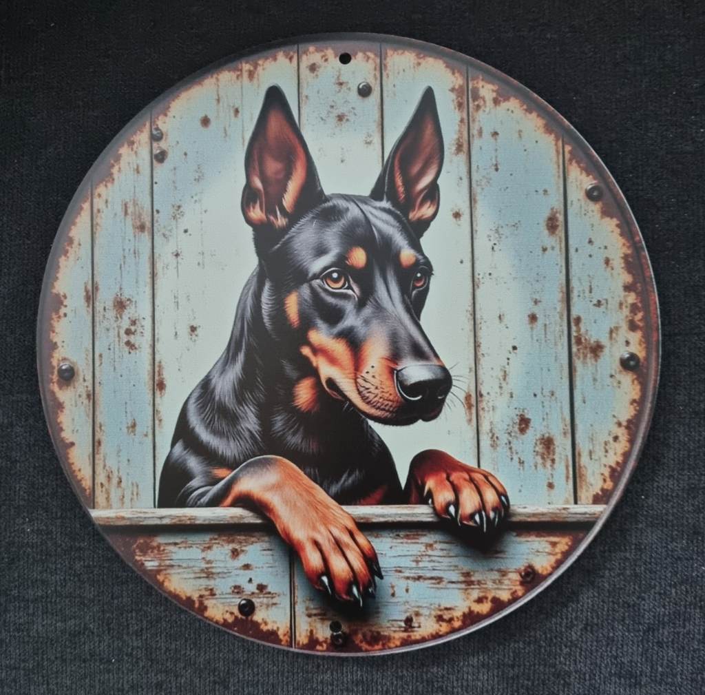 Doberman Pinscher Dog Sign