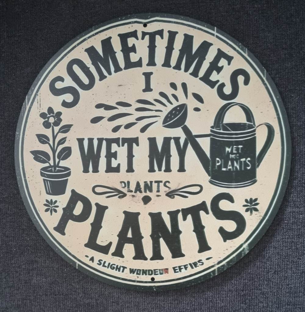 Funny Metal Plant Sign