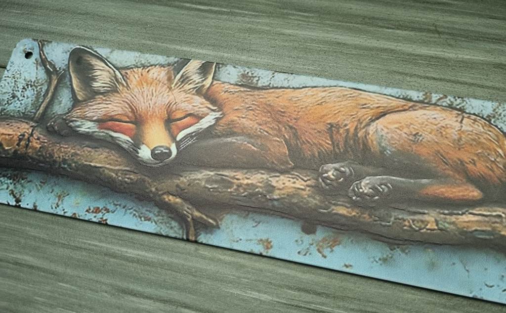 Fox Metal Sign