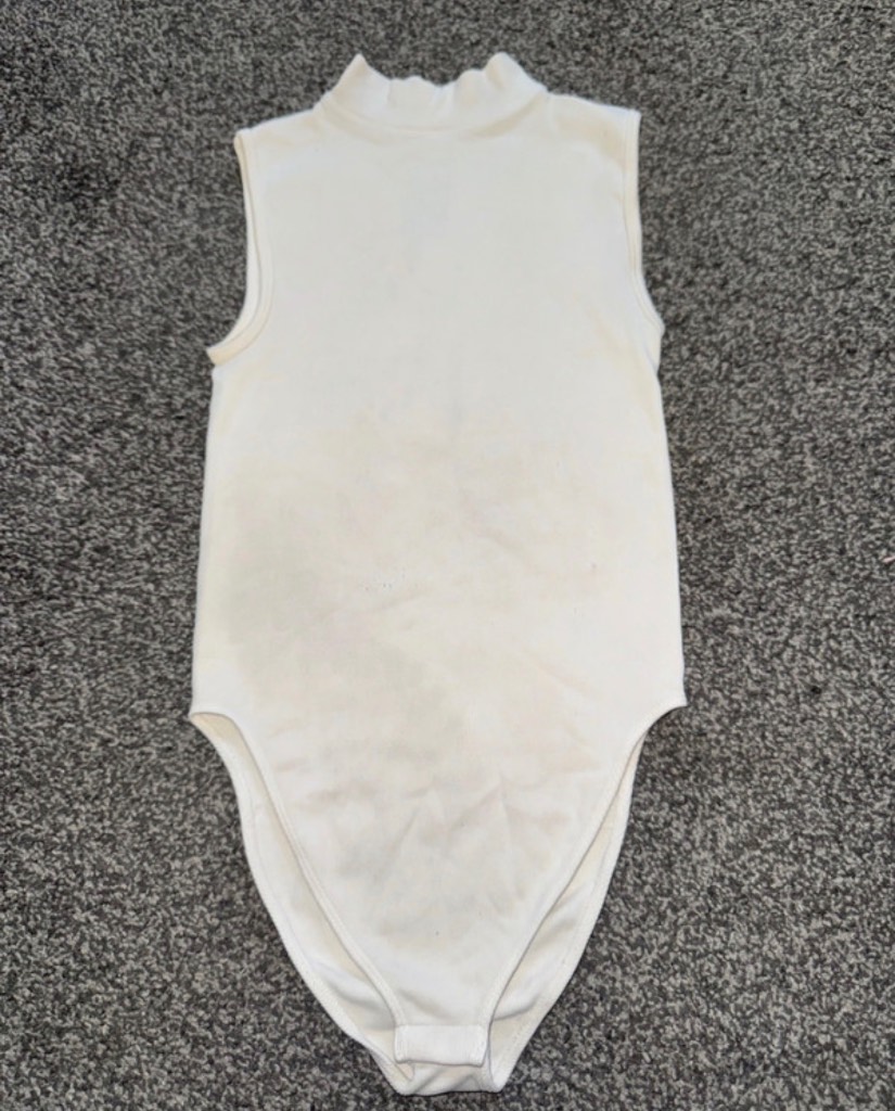 Primark white turtleneck bodysuit size XS