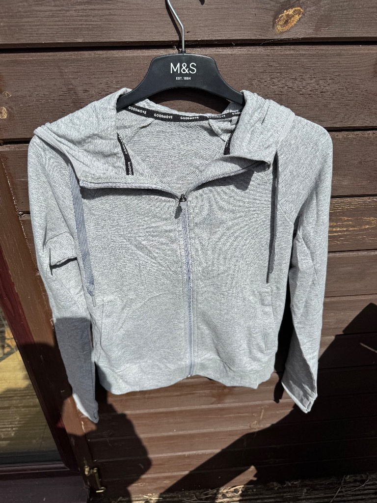 Good move silver hoodie. Size 6
