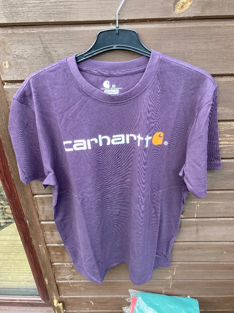 Carhartt purple crew neck top. Size M