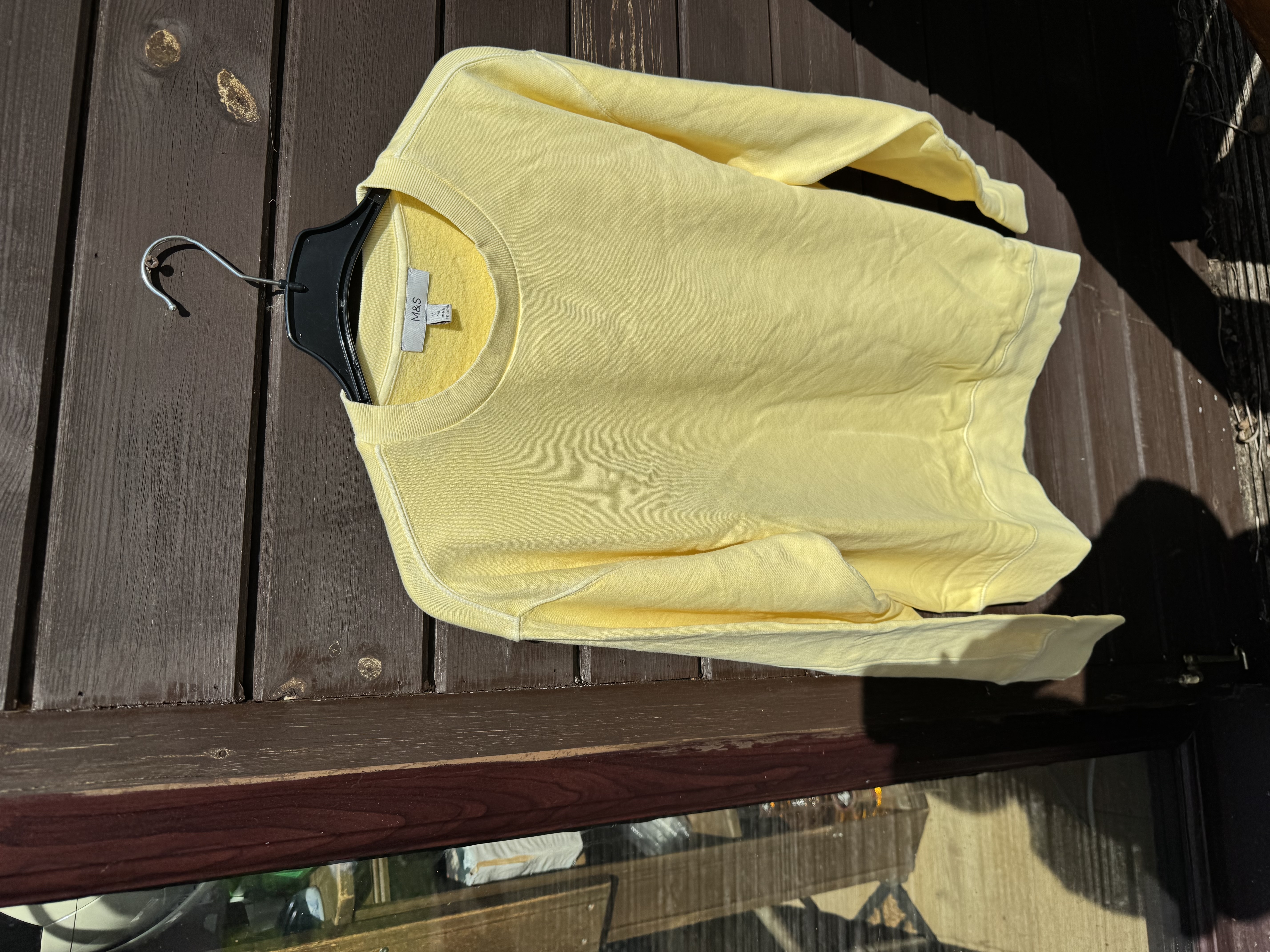 Marks & Spencer yellow cotton sweatshirt. BNWOT. Size 10
