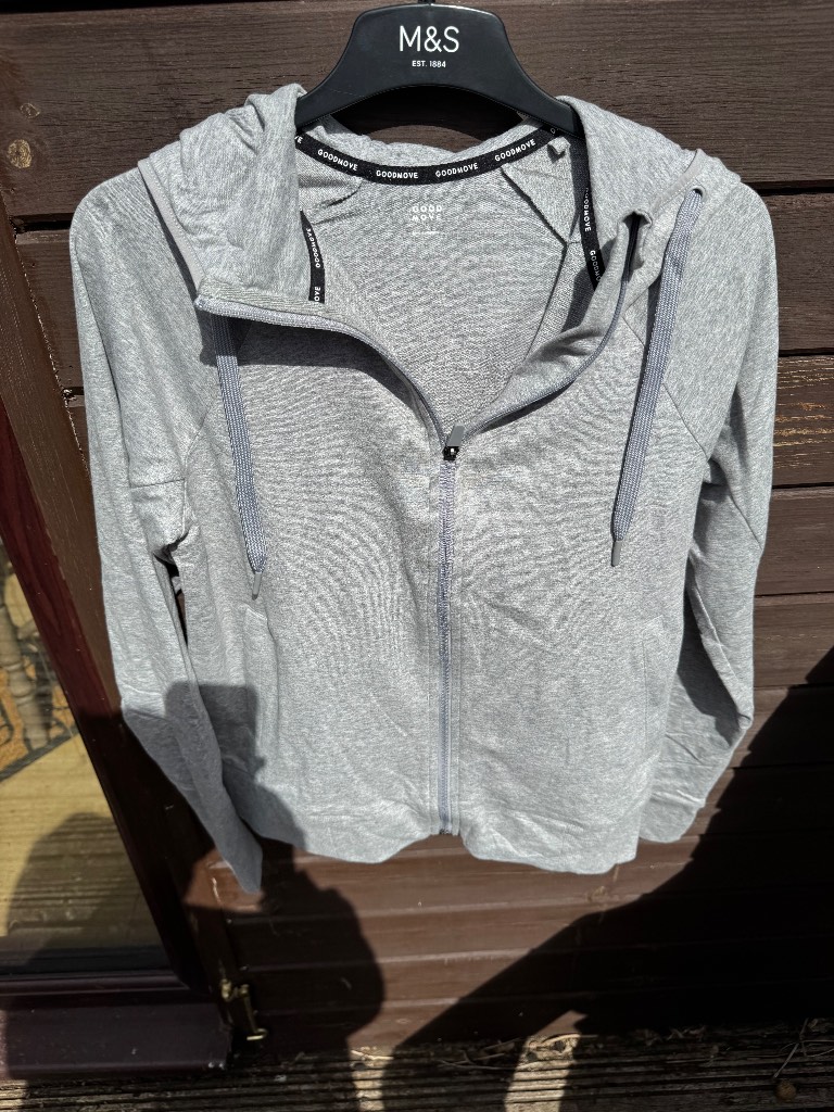 Good move silver hoodie. Size 10