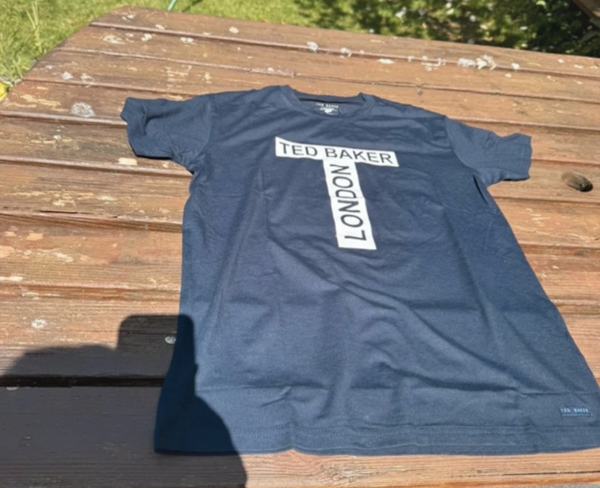 Ted Baker navy teeshirt. Size S