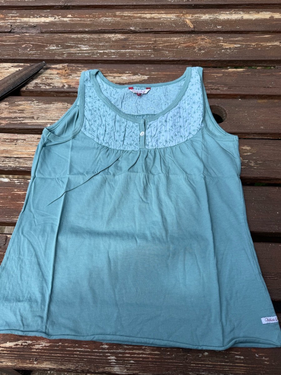 White stuff turquoise cotton vest. Size 12