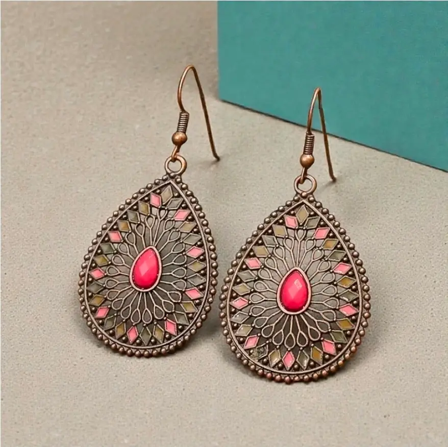 bohemian teardrop earrings.