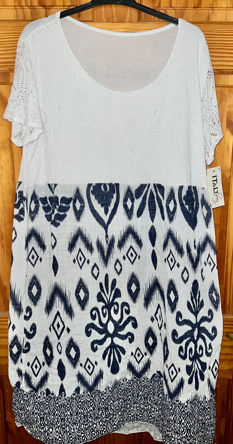 Moda italy 95%cotton midaxi smock dress size 18BNWT
