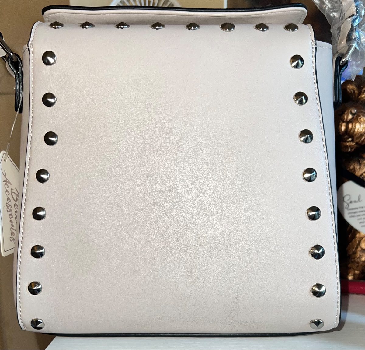 Stone Studded Crossbody Bag With Magnetic Top Closure Brand New