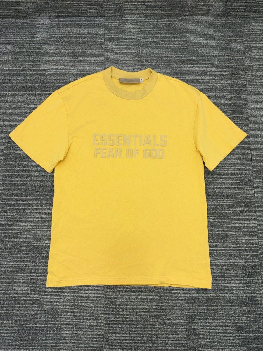 Essentials fear of god yellow mens tshirt size small