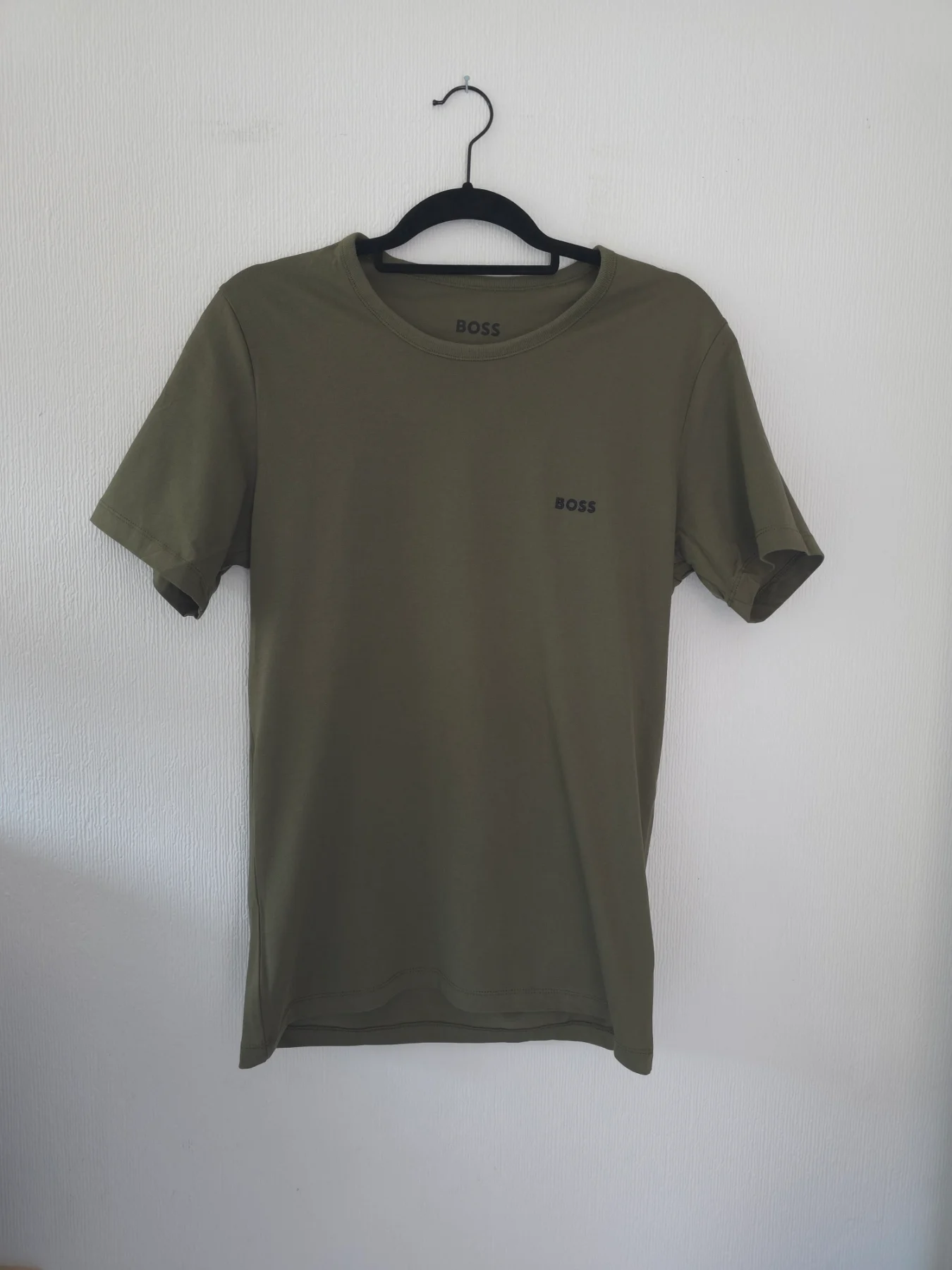 Boss khaki green black embroidered logo designer casual Kids M