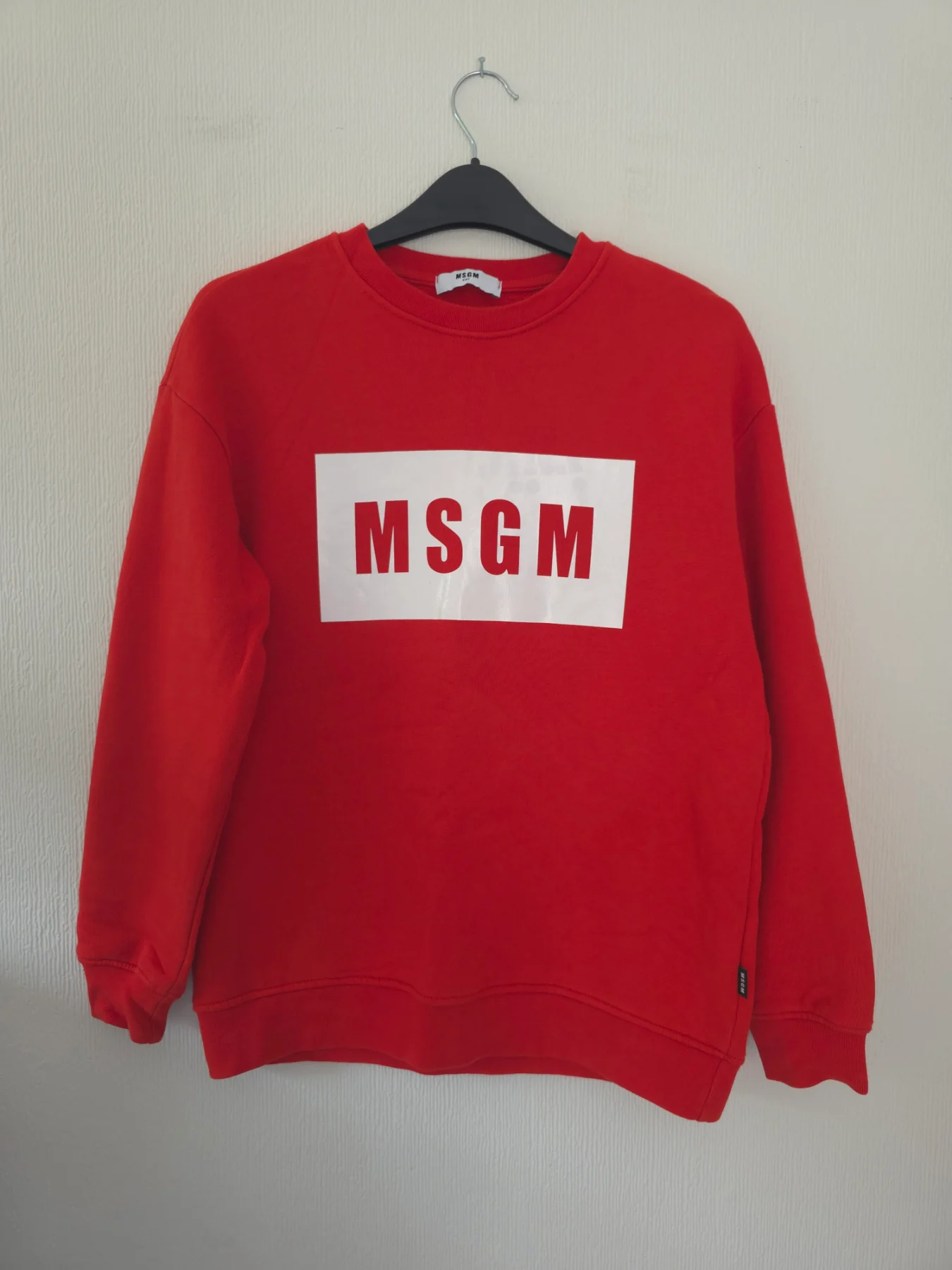 MSGM Jumper Red box logo Aged 12 designer casual