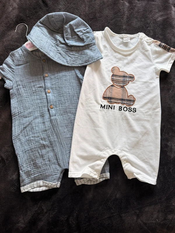 Romper Summer Bundle (2 items) | 2 Rompers & Sun Hat | 12-18 Months