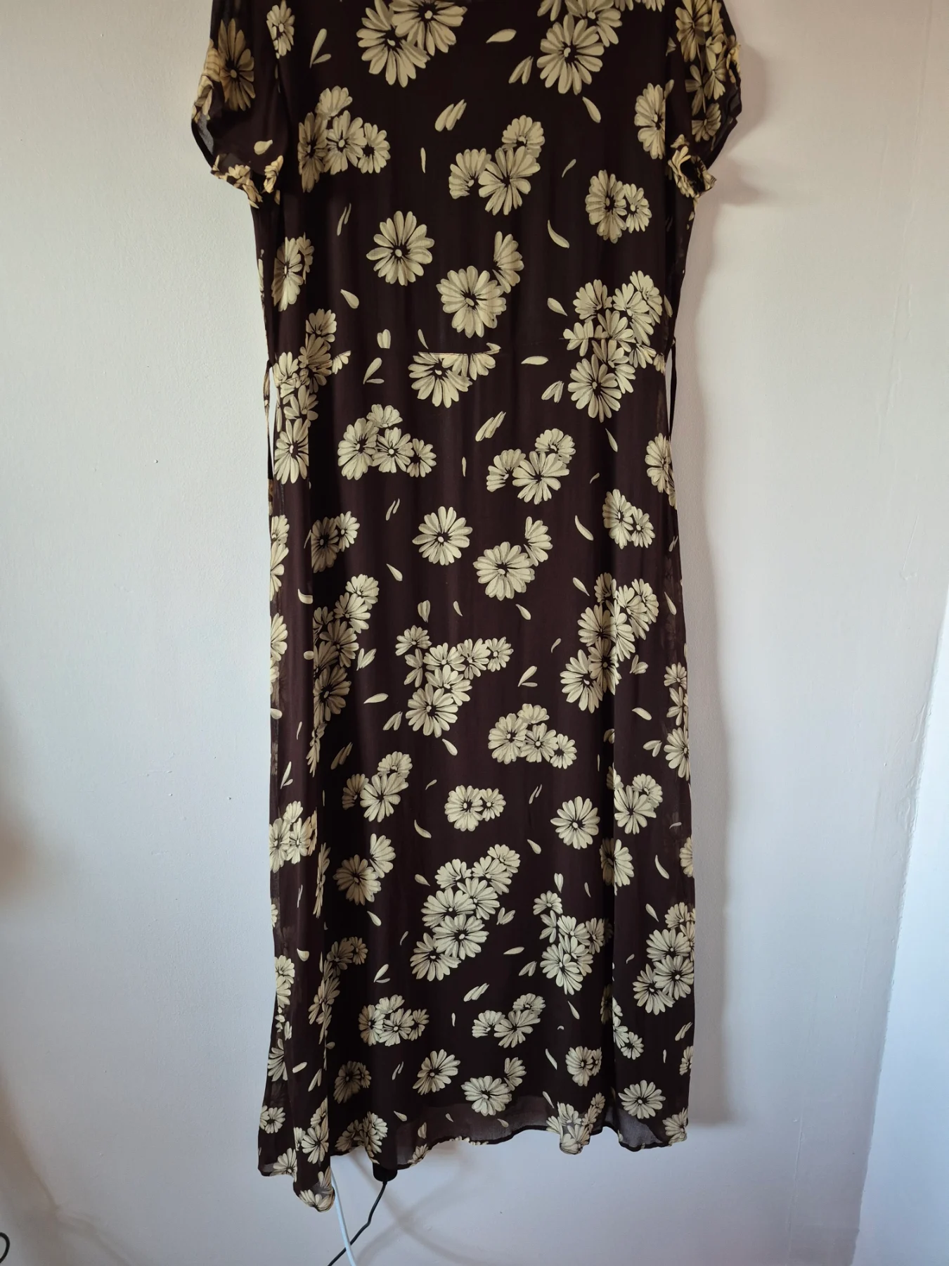 Beautiful size 14 Next Brown & cream dress very good condition