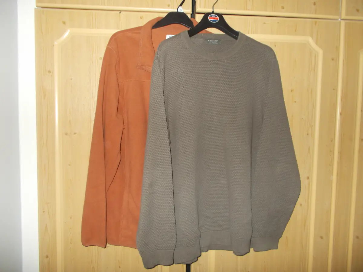 2 Items; Lightweight Cotton Sweatshirt + Zipper Jacket - 2XL