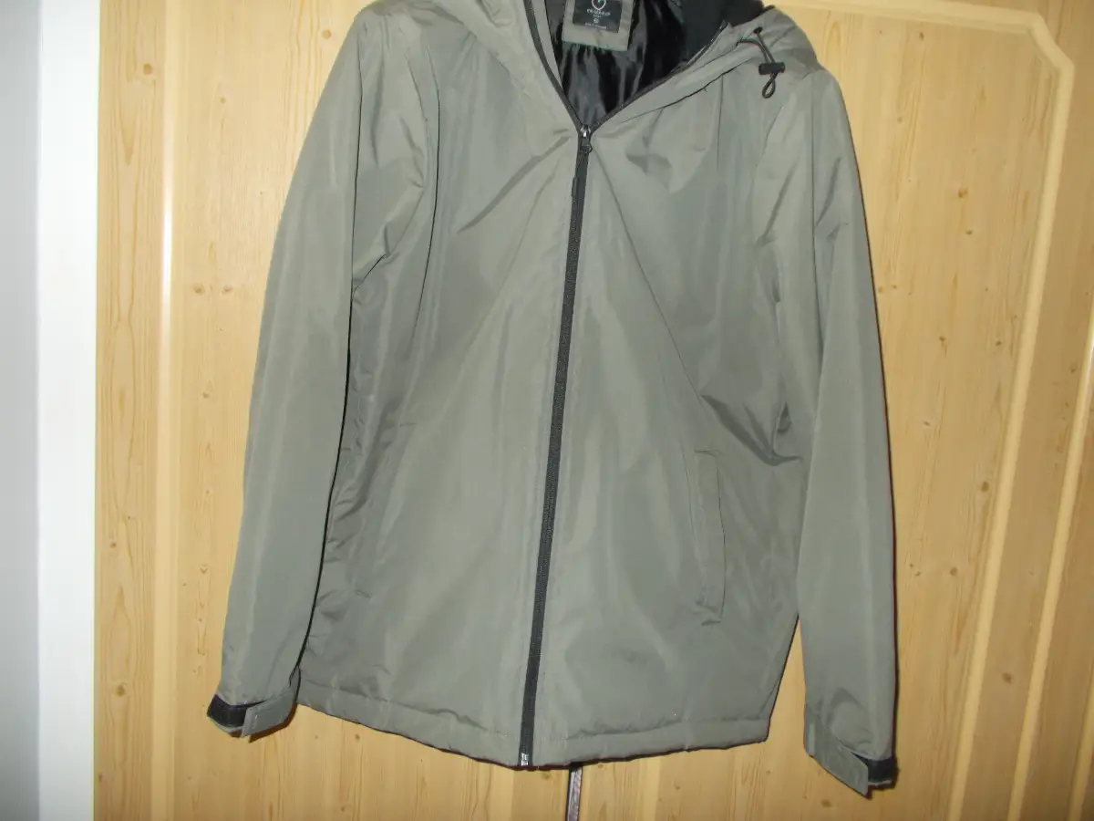 Khaki Heavy Hooded Coat Jacket - 2XL