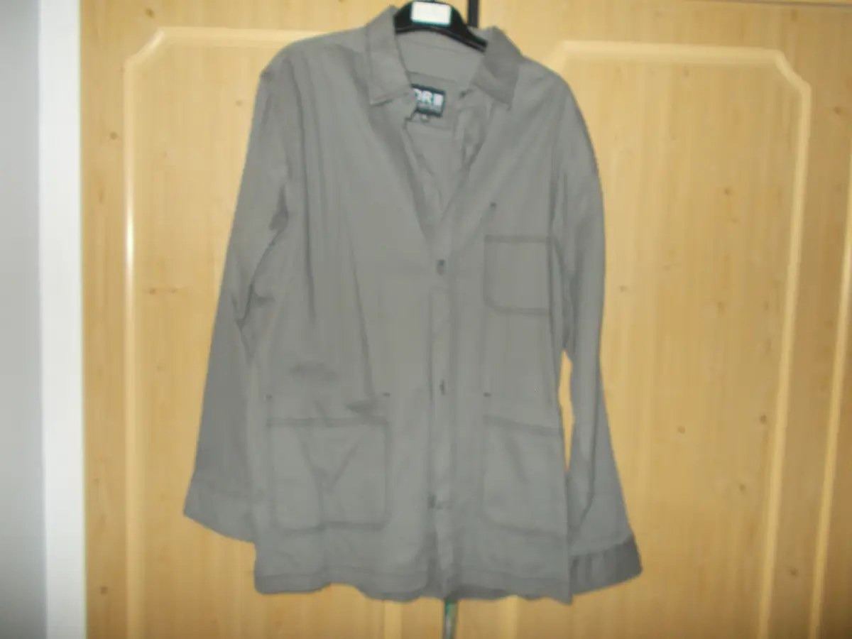 Grey Shacket/ Painters Jacket With Distinctive Stitching - XL