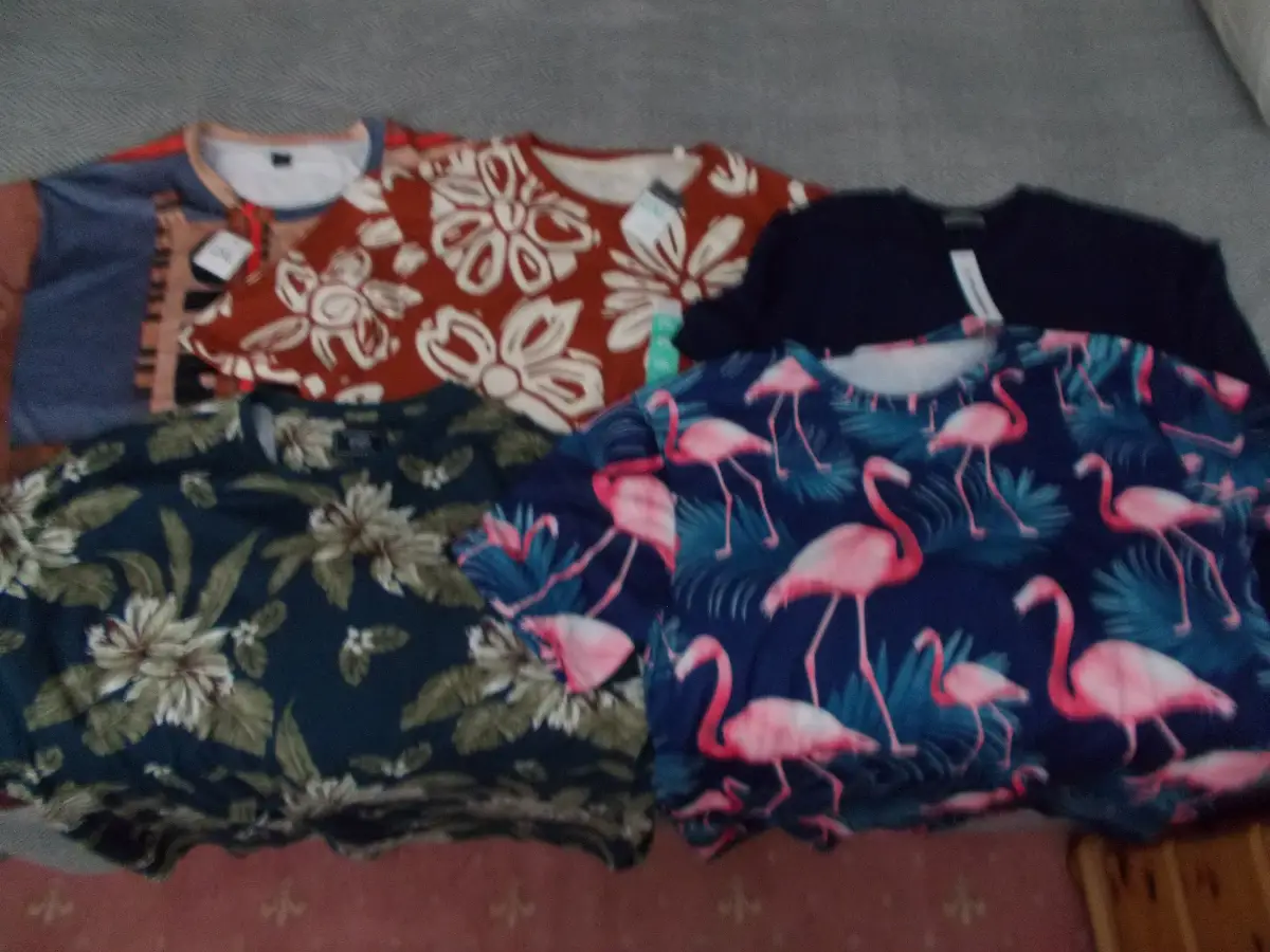 5 New Colourful T-Shirts 2XL