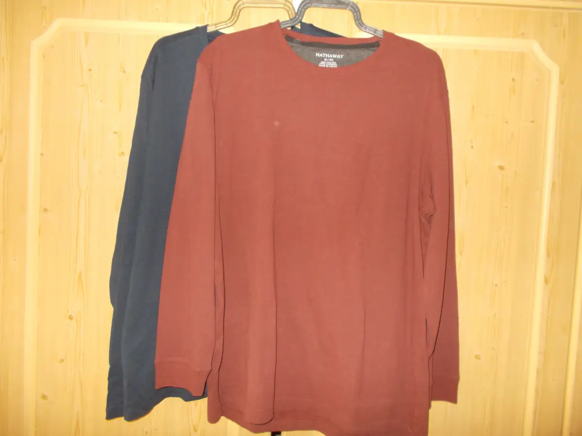 2 Long Sleeve Cotton T-Shirts - 2XL