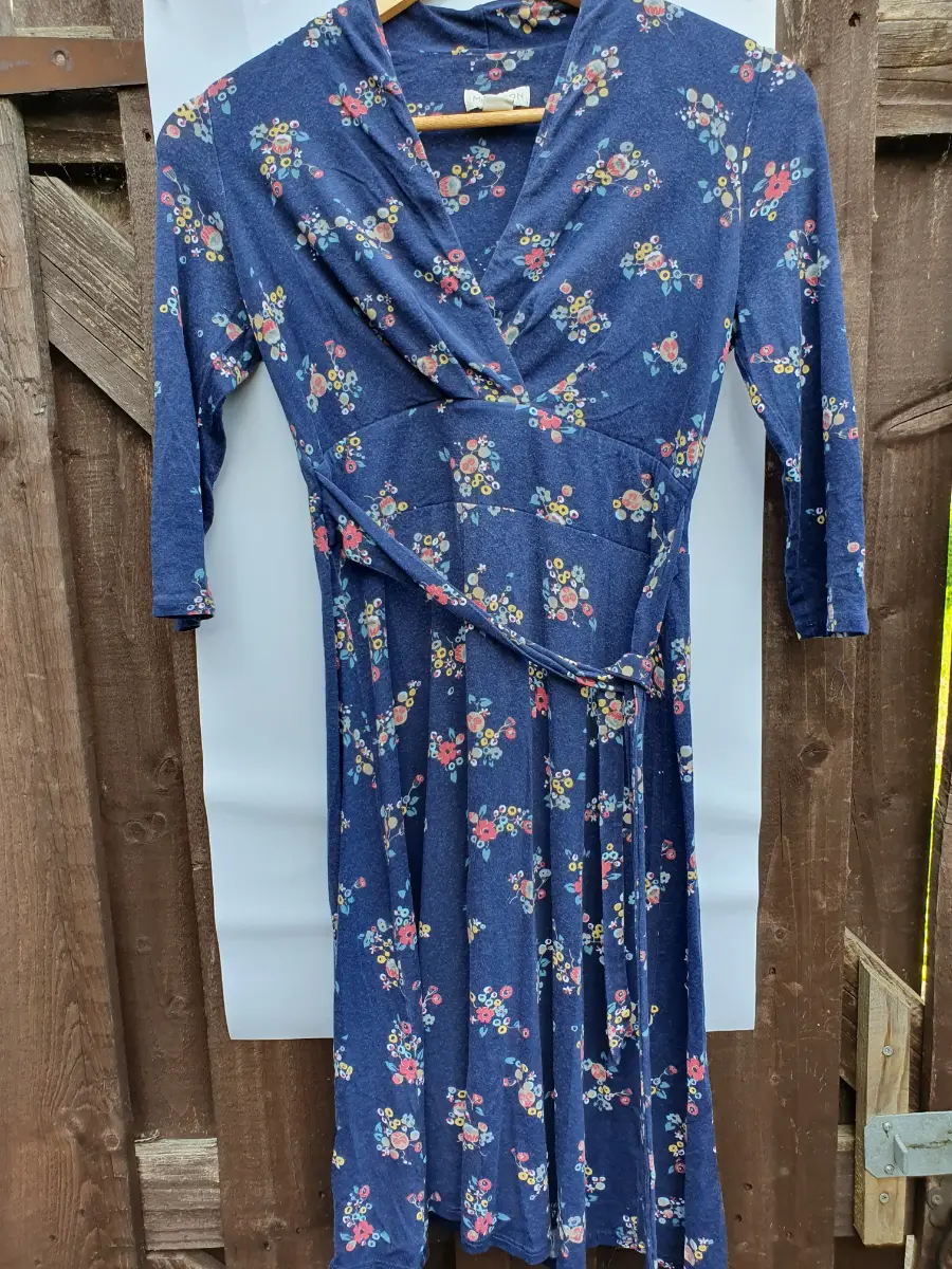 womans blue monsoon dress