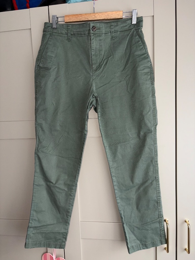GAP Green Chino Trousers Women’s Girlfriend Fit Size 10