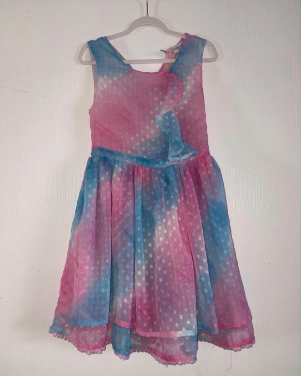 Gender reveal baby shower pink and blue party wedding dress