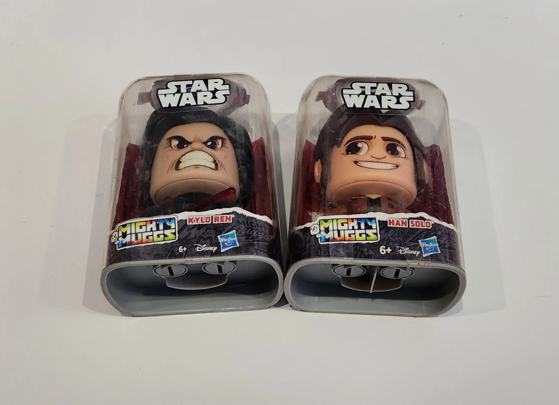 Star Wars Mighty Muggs – Kylo Ren & Han Solo – Hasbro Disney Figures – Original Cases