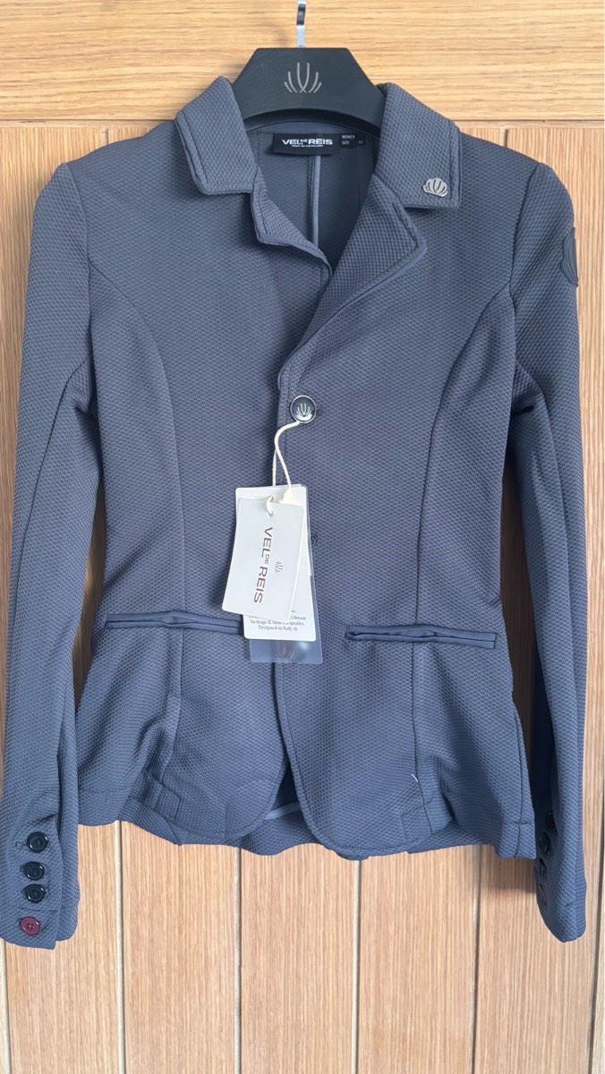 Vel de reis ladies riding show jumping jacket uk 10 new grey