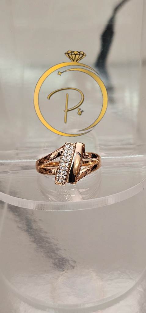 Real rose gold plated ring Hallmarked