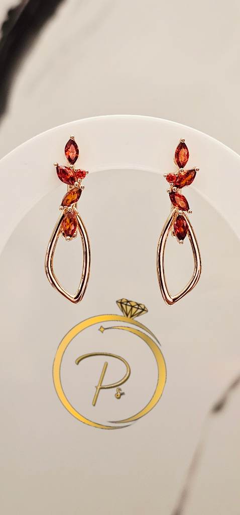 Rose gold plated,hallmarked earrings
