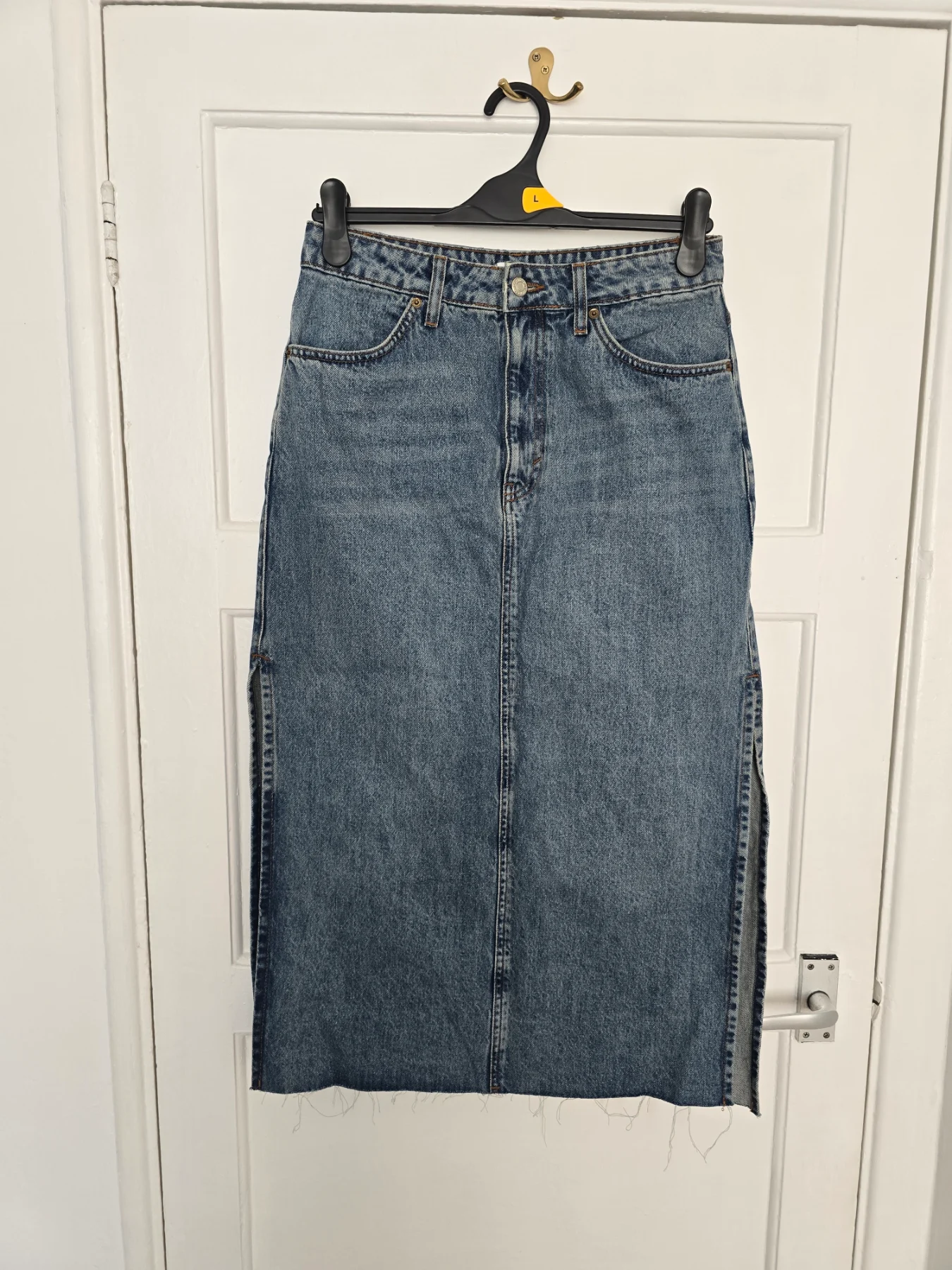 Topshop denim midi skirt size 10