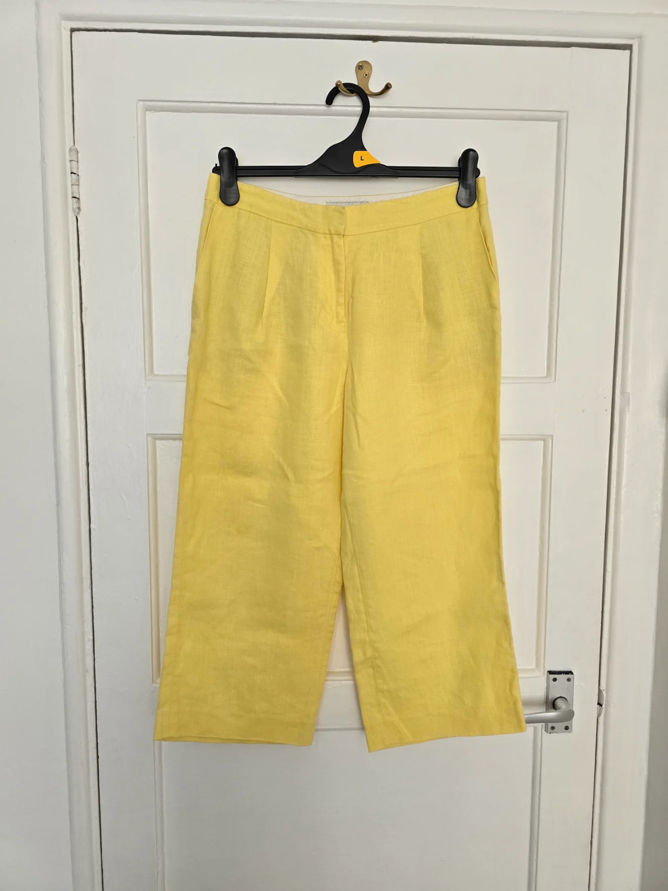 Next 100% linen cropped trousers size 8